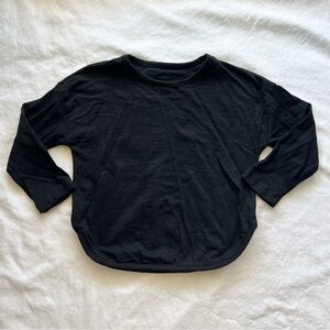 Mini Ollie toddler slouched long sleeve t-shirt in black